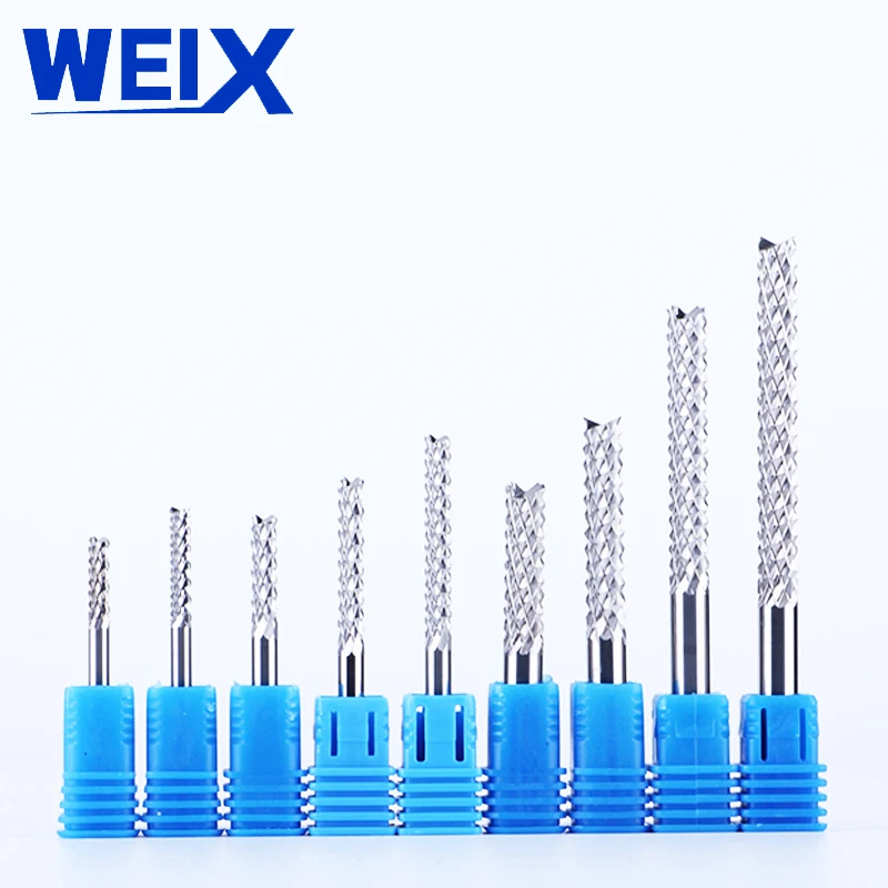 

WEIX 1pcs 4mm Carbide Tungsten Corn Cutter cutting PCB milling end mill CNC router bits for Engraving machine