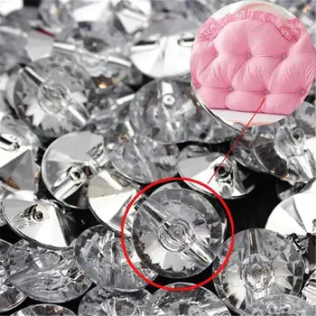 

18/20mm Clear White Crystal Buttons Sewing Rhinestones Round Acrylic Button Sew On Strass Crystals Point Stones for Clothing