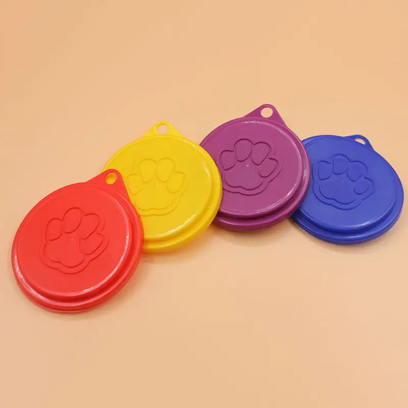 5xPlastic многоразовые собака Кот Еда может покрыть хранения Кепки крышкой Оловянное верхнее 88 мм