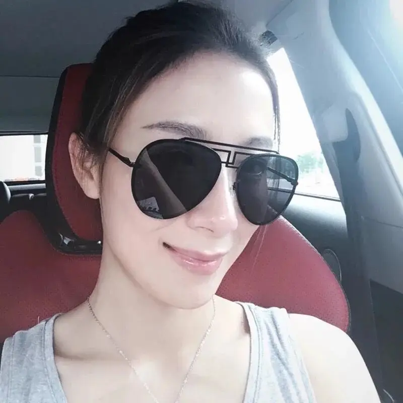 Bamona новые металлические Рамки Для женщин Мода Солнцезащитные очки для геометрия