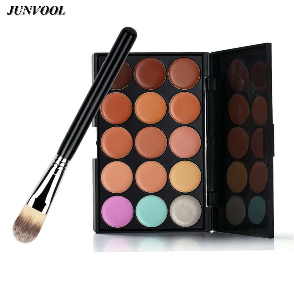 New Concealer 15 Colors Contour Palette And Powder Brush 2Pcs/Set