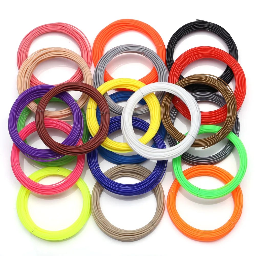 20 اللون أو 10 اللون أو 5 اللون/مجموعة 3D القلم خيوط ABS/PLA 1.75 مللي متر البلاستيك المطاط مواد الطباعة ل 3D طابعة القلم خيوط