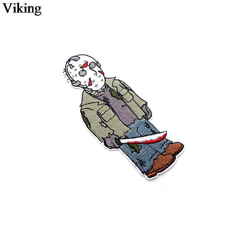 Friday the 13th Horror Killer патч Jason Voorhees с железной вышивкой нашивки Швейные тканевые наклейки Diy Аппликации значок G0043
