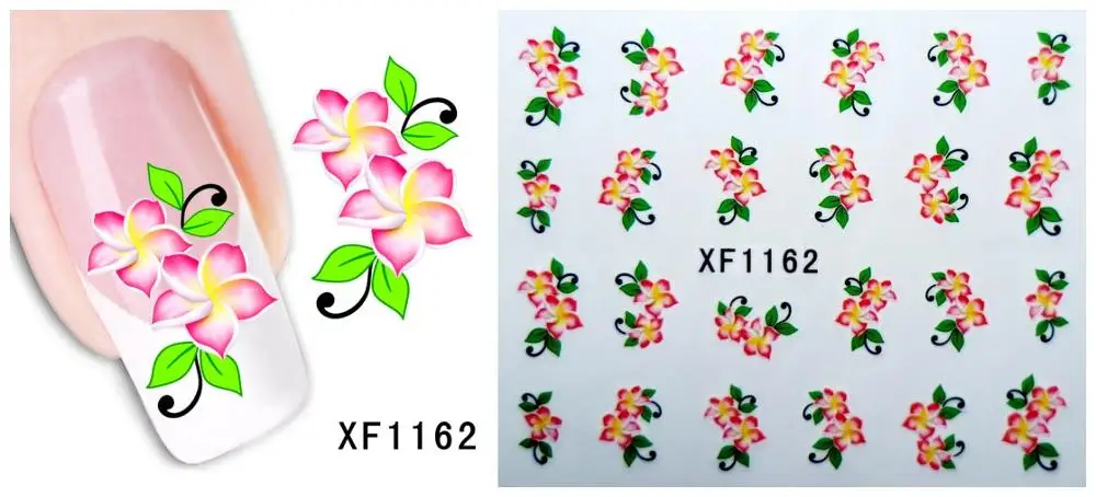 30 стилей! Модный лак для ногтей, наклейки, цветочный дизайн, переводные наклейки для ногтей - Цвет: XF1162