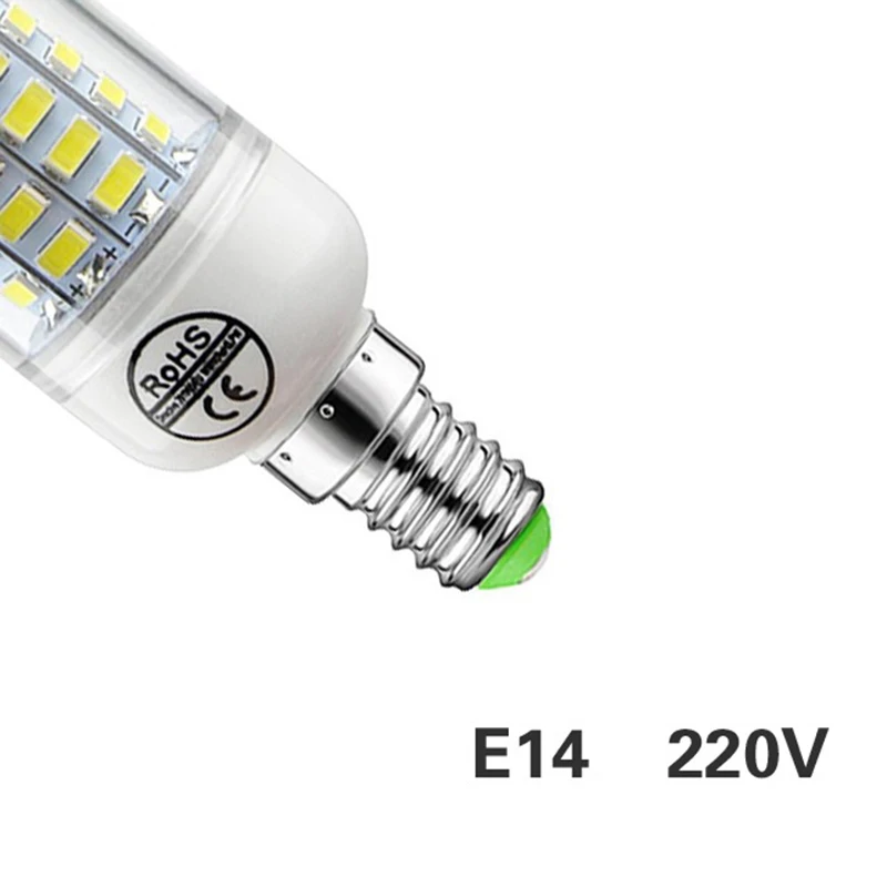 10 шт./упак. светодиодный кукурузная лампа SMD 5730 24-72 светодиодный s 220V Lamparas Светодиодная лампа для дома склад Освещение в помещении E27 E14 светодиодный потолочный светильник - Испускаемый цвет: E14