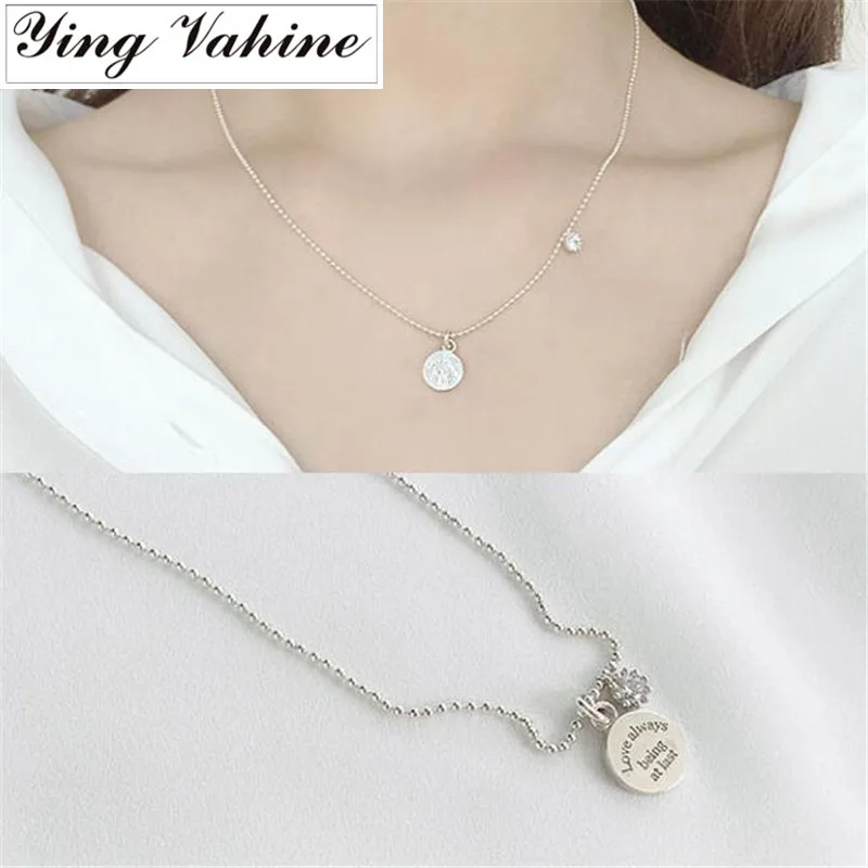 Женское Ожерелье из стерлингового серебра 925 пробы ying Vahine, Круглый чокер|choker necklace|silver jewelrysterling silver jewelry | АлиЭкспресс
