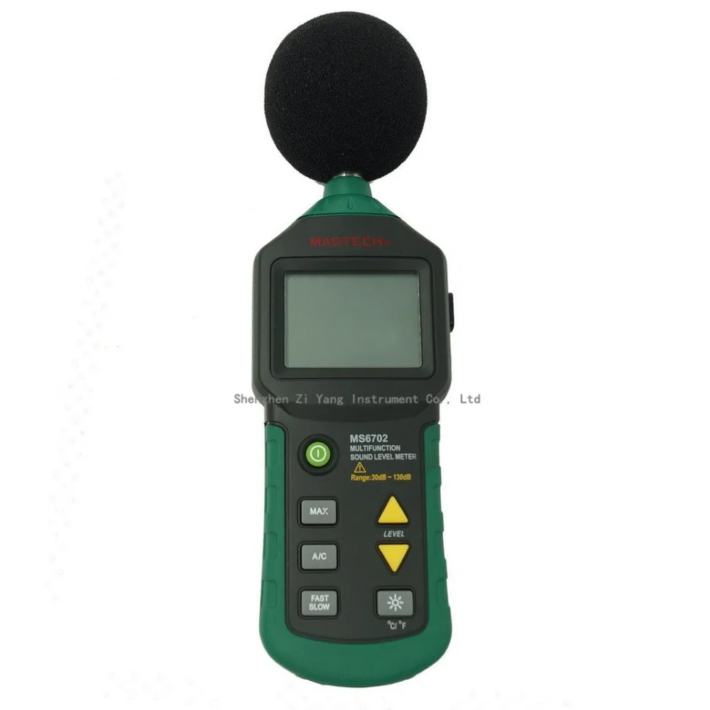 

MS6702 Autorange Digital Sound Level Meter 30dB~130dB Thermometer Meter Hygrometer Meter