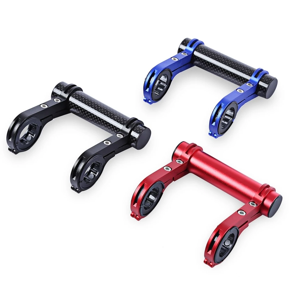 Bike Extended Seat MTB Double Handlebar Mount Carbon Fiber Extender