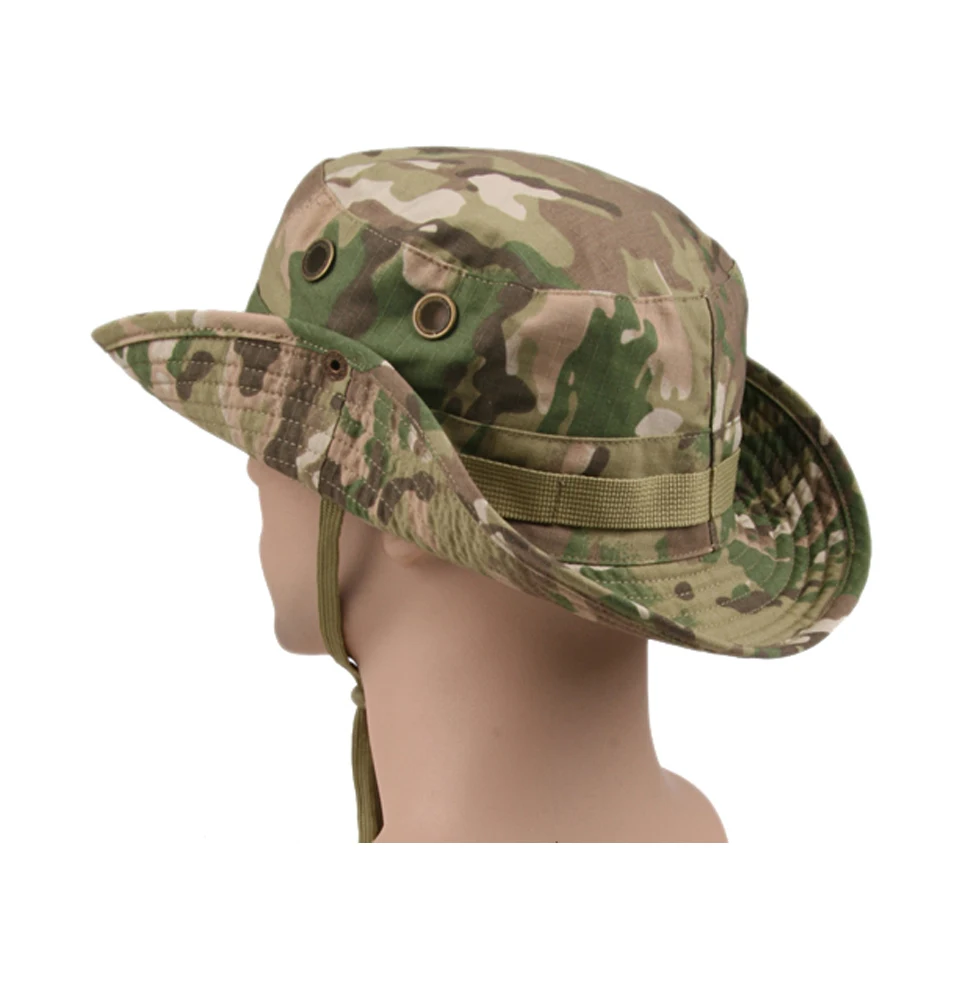 Мультикам Непальские шапки Boonie Тактические страйкбол Снайпер камуфляж дерево ведро кепки аксессуары военная армия Американский военный для мужчин
