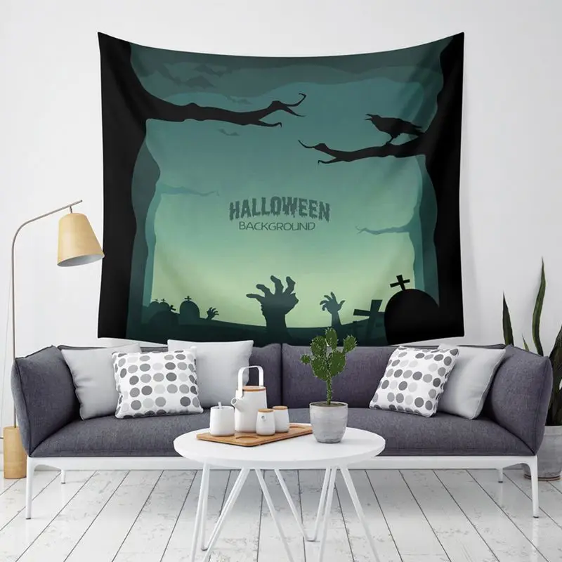 Halloween Tapestry Art Painting Decoration for Bedding Living Room Bedroom Dorm Decor 59× 51 Inches