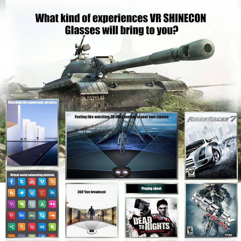  For 4.7 To 6.0 inch Smartphone Virtual Reality VR Glasses 3D Lens Mirror Samsung Galaxy S9 Gear Adj