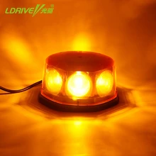 48W Car Led Strobe Warning Light Emergence Flash Rotating Amber Beacon Lights Signal Lamp Yellow Roof