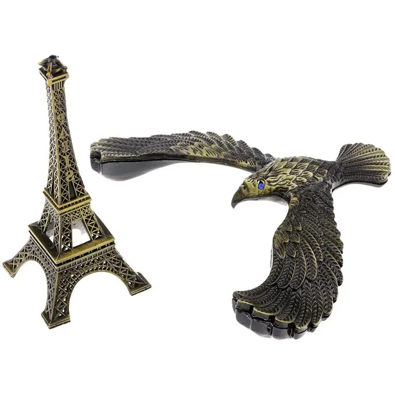 Creative Balance Eagle Gravity Bird Ornaments New Exotic Relief Toys Children's Birthday Gift Tower Home Decoration Accessories - Цвет: Golden