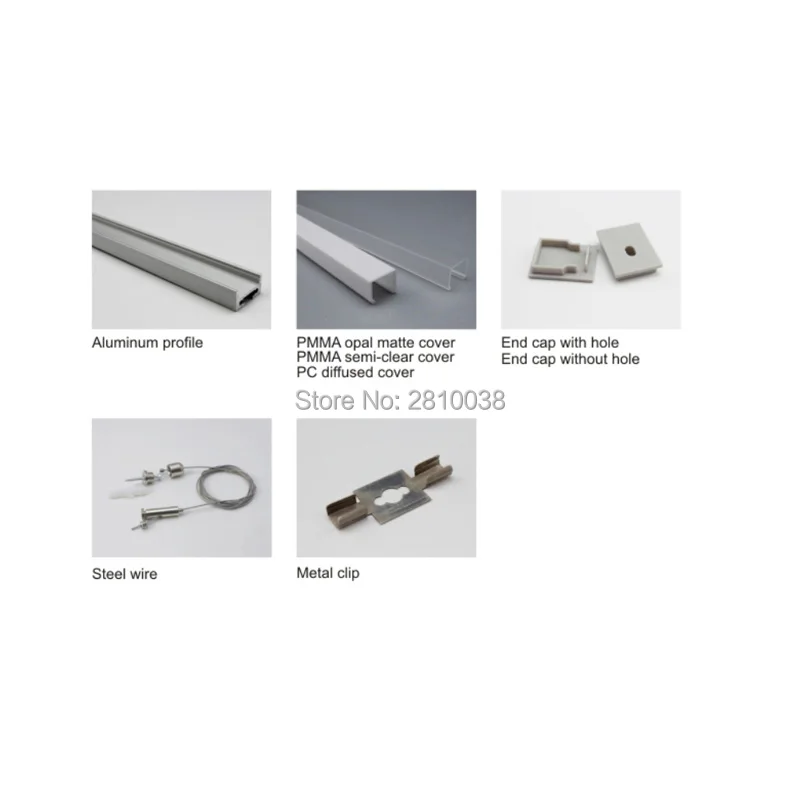 50 X 1M Sets/Lot Chinese supplier aluminium led profile and deep square alu profile for wall or pendant lamps