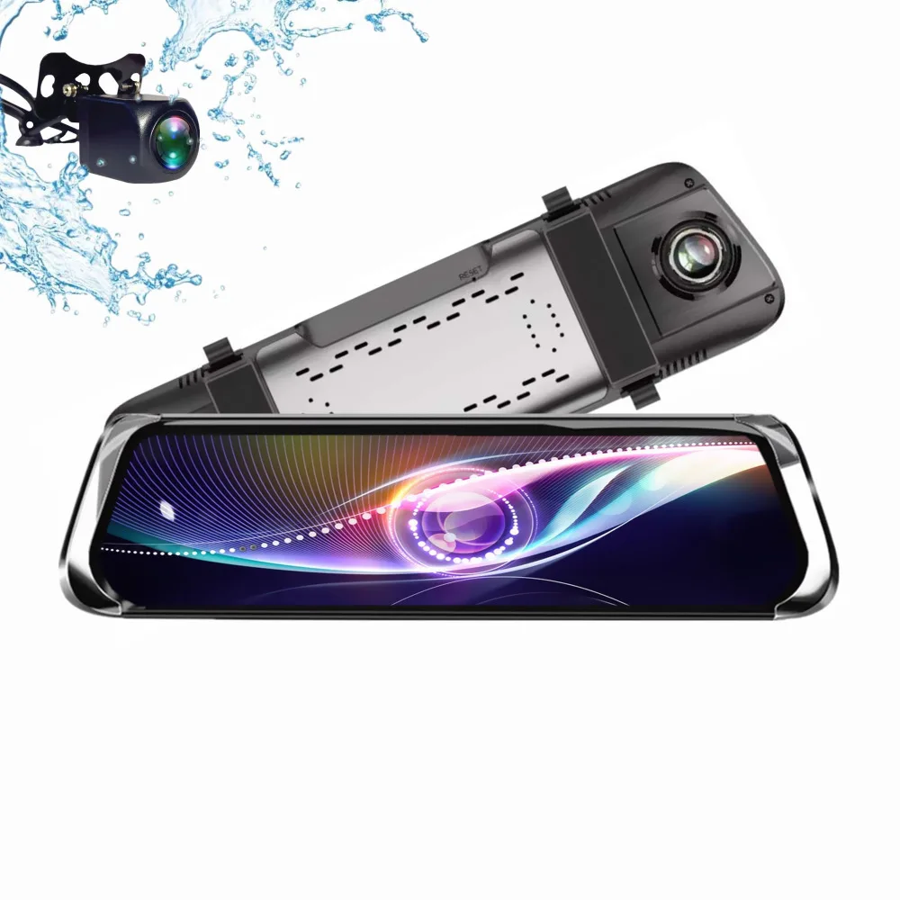 

Dash Camera 10"LCD Full HD Rearview Mirror Mirror 1080P Night Vision Video Dual Lens Car DVR Parking Mode Recorder Registrator