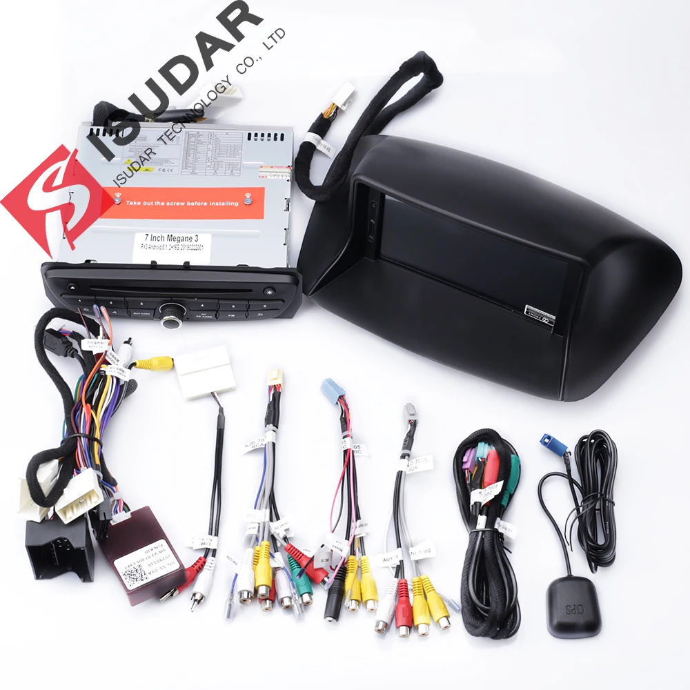Isudar Автомобильный мультимедийный плеер два Din Android 9 автомобиль dvd для Renault/Megane 3