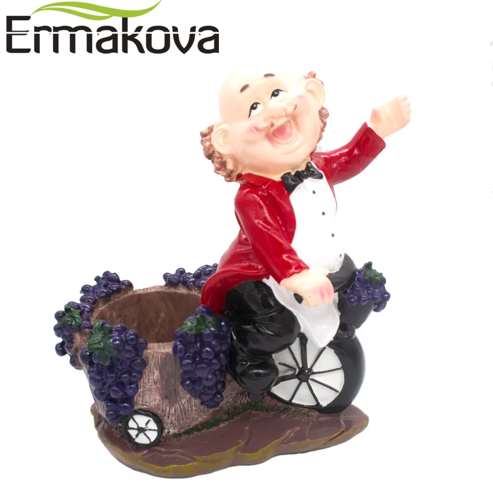 ERMKAOVA стойка для вина из смолы шеф повара Держатель Для Бутылки Вина Стеклянный