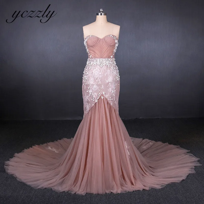 

Wedding Gowns 2019 Sexy Sweetheart Lace Mermaid Wedding Dresses Corlorful Long Plus Size Crystal Bride Dresses Bruidsjurken