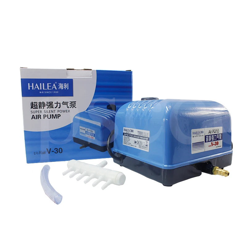 HAILEA Супер Бесшумный кислородный насос V10 V20 V30 V60. V-10 V-20 V-30 V-60 воздушный насос воздушный компрессор для фермы воздушному насосу. Рыбоводный пруд газовый насос