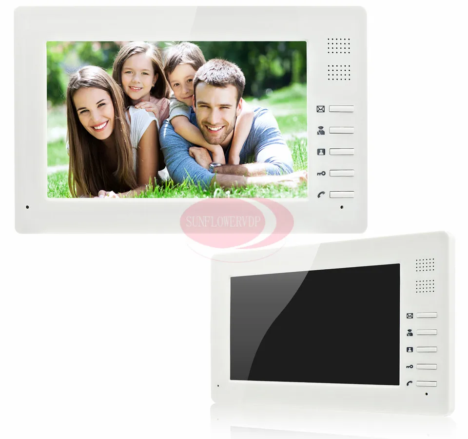 

Hot New Video Door Phone 7Inch High Definition LCD TFT Color Intercom System Hands-free Door bell 100V To 240V Power Supply