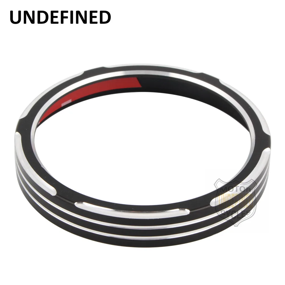 Black Motorcycle Parts Cut Speedometer Gauges Accent Trim Ring For