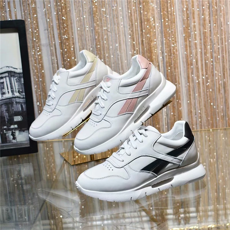 

Fashion Mesh Soft Leather Sneakers White Round Toe Lace Up Flats Casual Shoes Platform Low Top Trainers Shoes tenis feminino 40