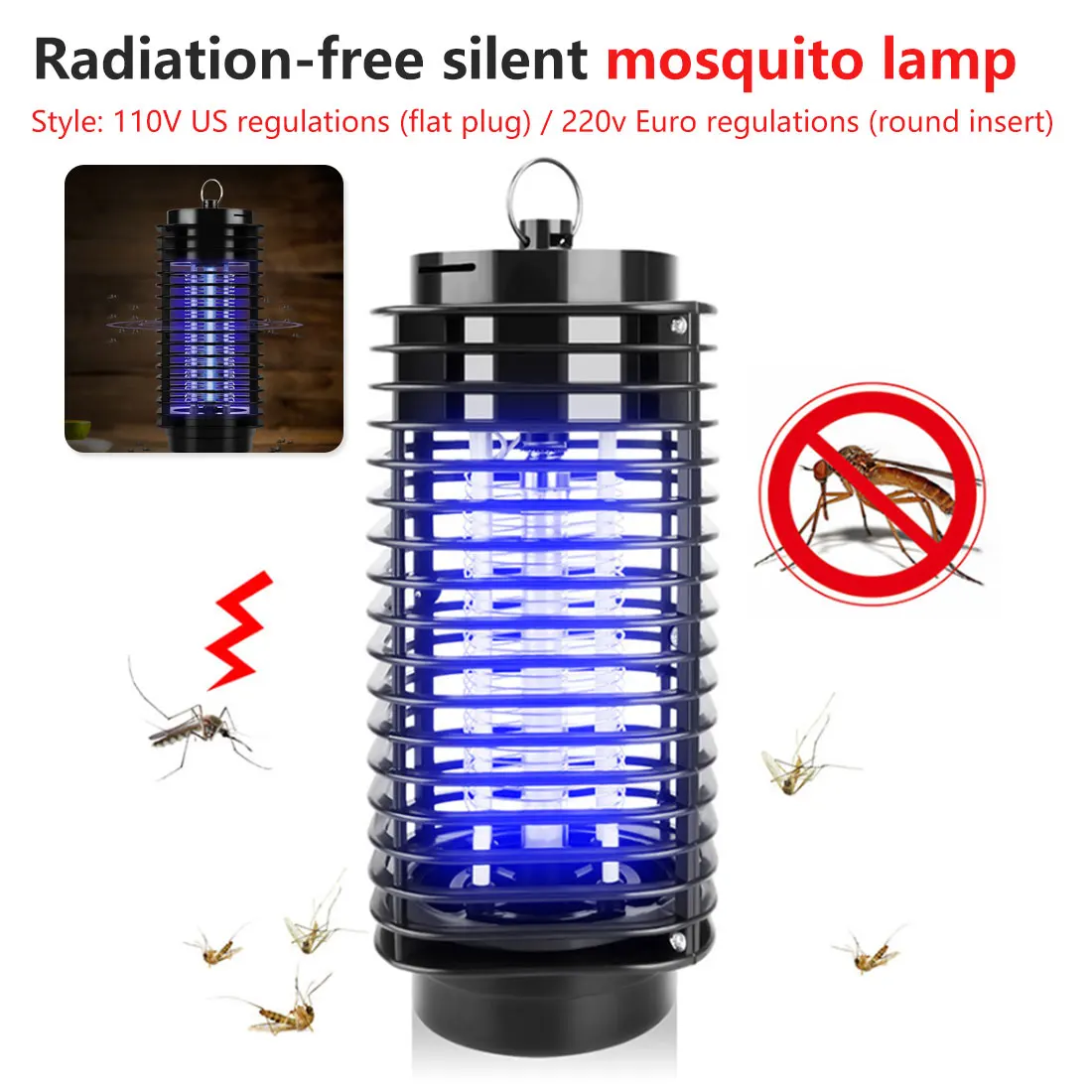 

Pest Control Electronics Mosquito Killer LED Electric Bug Zapper Lamp Anti Mosquito Repeller EU&US Plug Mosquito Trap Killer
