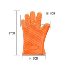 1 шт Силиконовые перчатки пищевой жаростойкий силиконовый кухонный барбекю печь перчатки для готовки рукавица для Гриль-барбекю печь рукавица выпечки