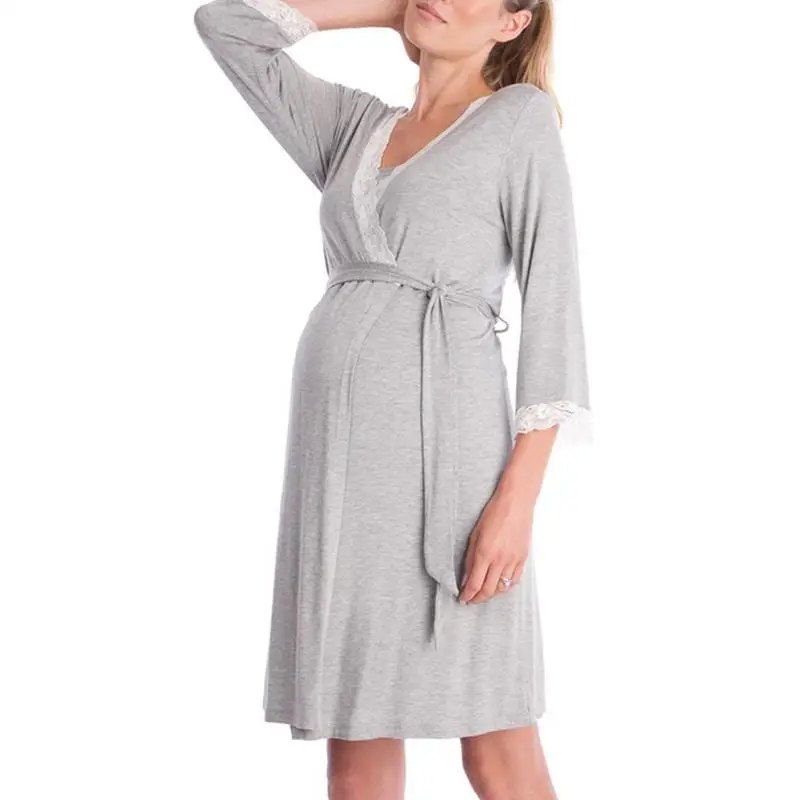 

Pregnancy maternity Pajamas Sleepwear Nursing Pregnant Pajamas Breastfeeding Nightgown Elegant Maternity Nursing hamile pijama