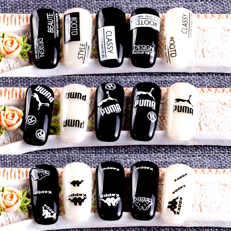 DIY наклейки для дизайна ногтей s украшения спортивный логотип наклейки для ногтей самоклеющиеся наклейки своими руками советы розовое золото Переводные картинки для ногтей