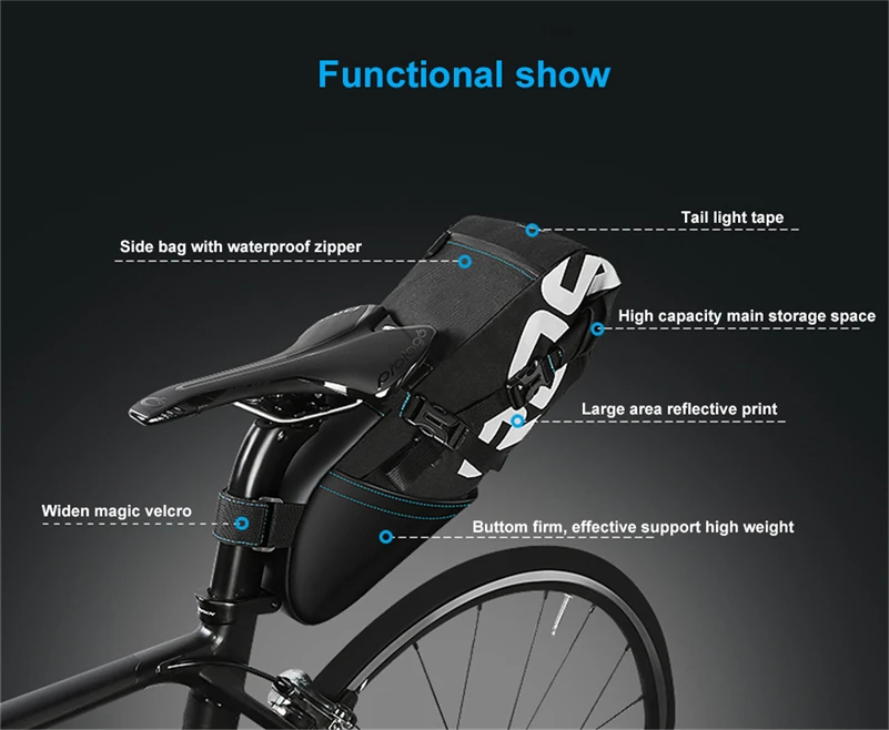 Discount ROSWHEEL Bicycle Bags 10L Waterproof Bike Bag 8L Bicycle Accessories Bike Seatpost Panniers Cycling Mountain MTB Bike Saddle Bag 22