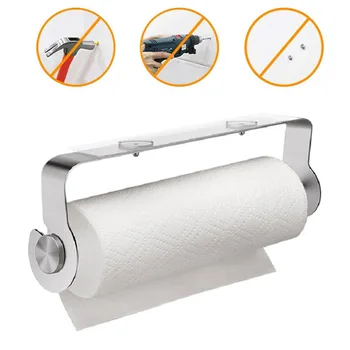 

Stainless Steel Paper Towel Holder Cabinet Kitchen Roll Dispenser Holder Toilet Paper Wall Mounted Holder