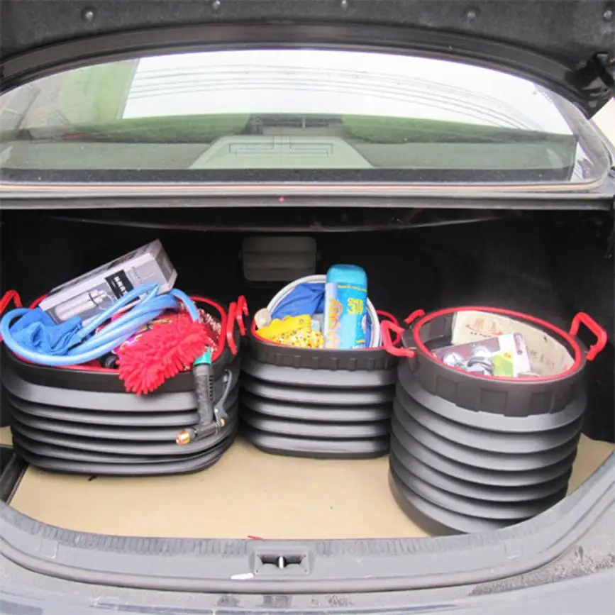 Складной контейнер для мусора Автомобильный багажник портативный пластиковый кувшин для воды коробка укладка Tidying дропшиппинг jul27