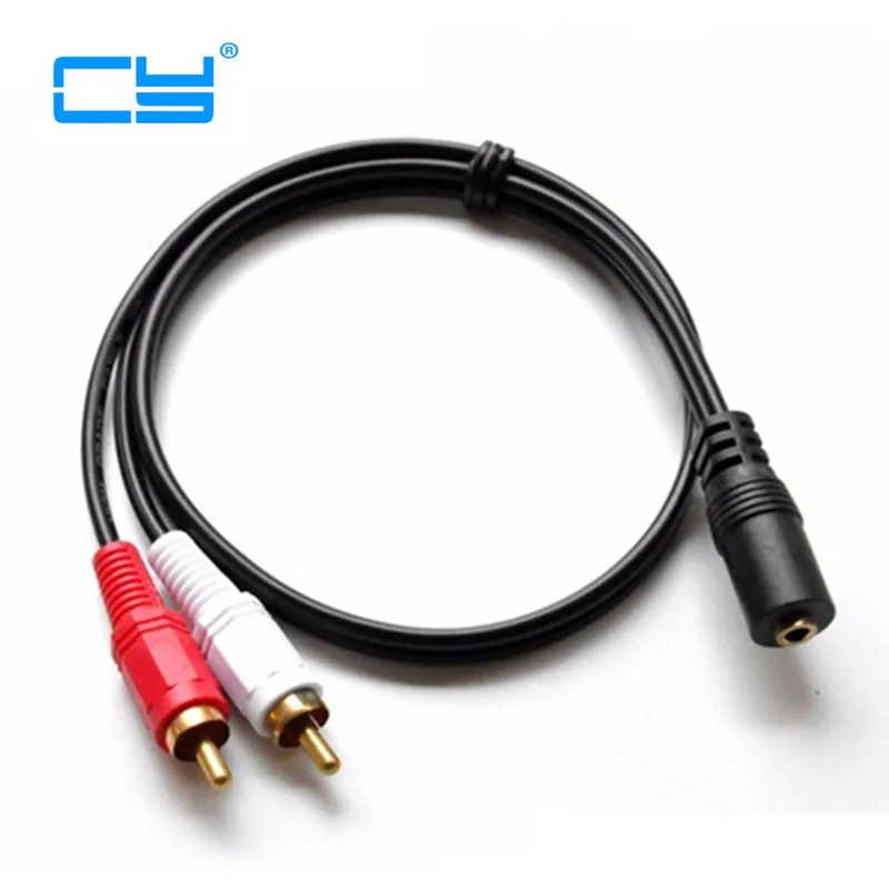 RCA 2 Male to 1 3.5mm Female Audio Cable Stereo Splitter Y 3.5 mm for VCD Sound System Amplifier HDTV | Компьютеры и офис