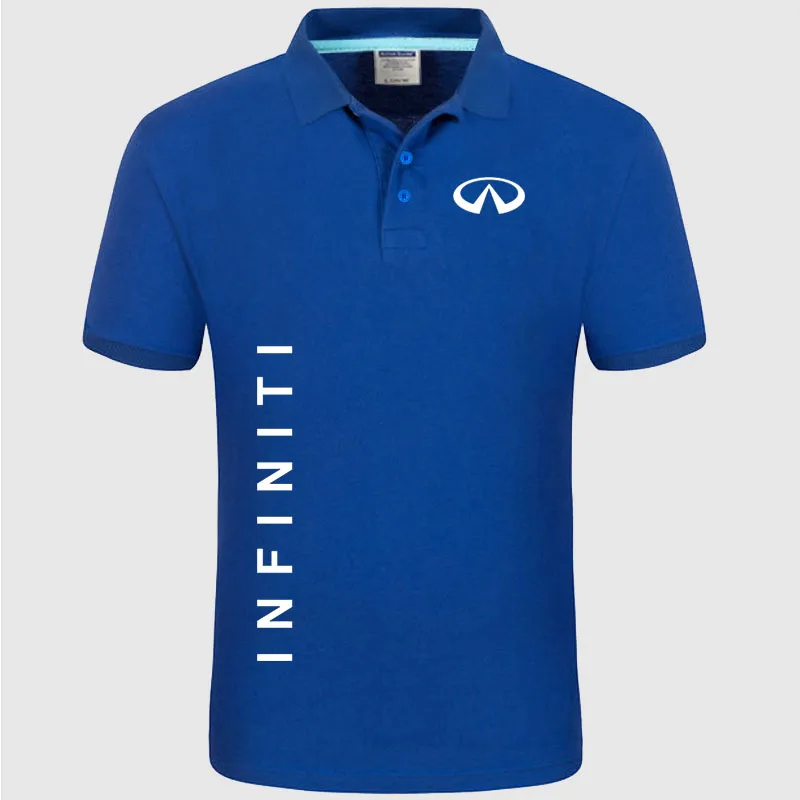 Фирменная Новинка Для Мужчин's Infiniti тенниска с логотипом рубашка-поло унисекс Для мужчин хлопок короткий рукав Футболка Одежда размеры-xxxl