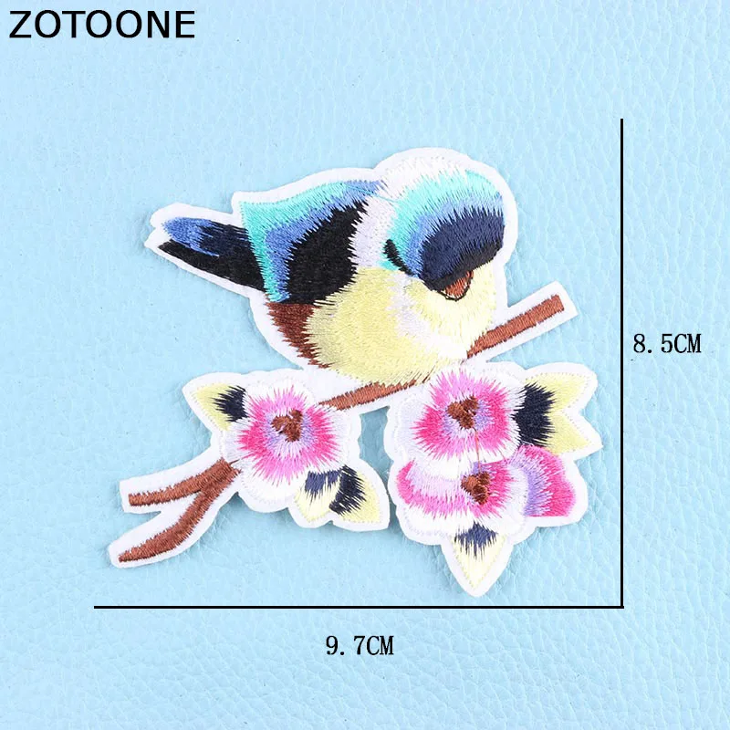 Нашивка ZOTOONE с вышивкой в виде птицы наклейка для пришивания одежды сумок