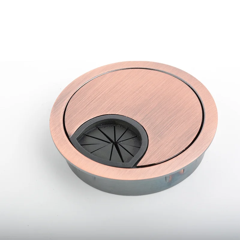 

Zinc Alloy Round Table Line Hole Cover Computer Desk Socket Port Cable Casing Decorative Cover Threading Box Table Line Hole