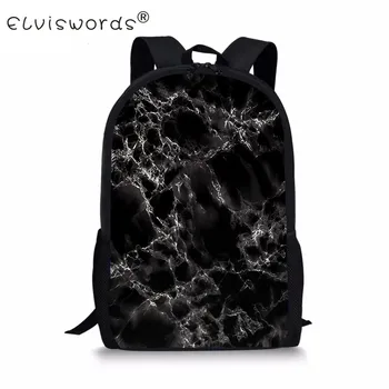 

ELVISWORDS Marble Prints Children Backpack Primary School Satchel Kids Orthopedic School Bags For Boys Mochila Bolsa Feminina