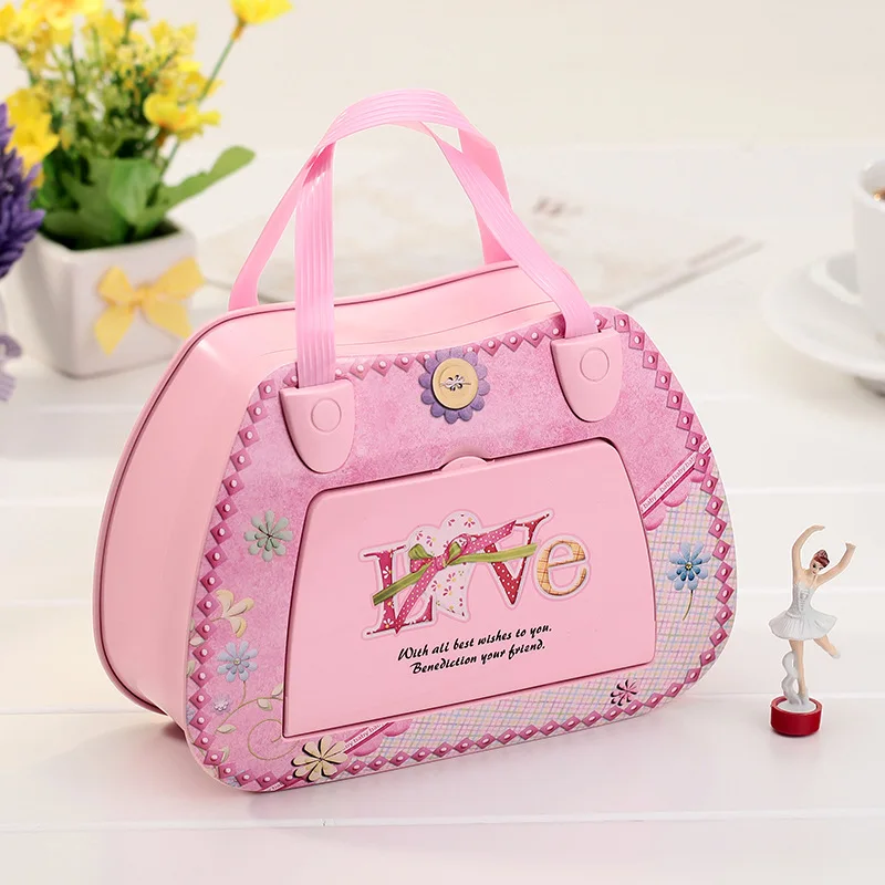 

With Mirror Satchel Shape Music Box Versatile New Girls Jewelry Boxes Student Bag