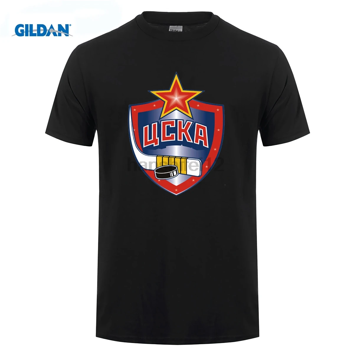 GILDAN designer t shirt CSKA Moscow T shirt cotton Lycra