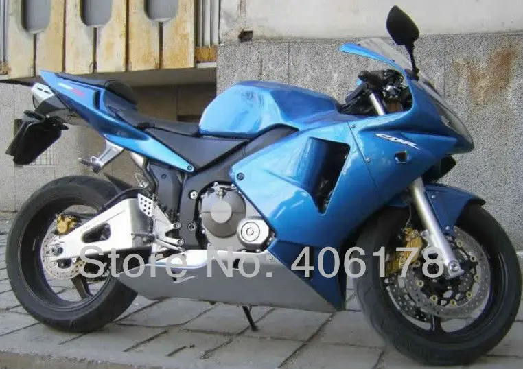 CBR600 RR для CBR600RR F5 2003 2004 светильник Синий Серебряный кузов спортивный мотоцикл обтекатель комплект(литье под давлением