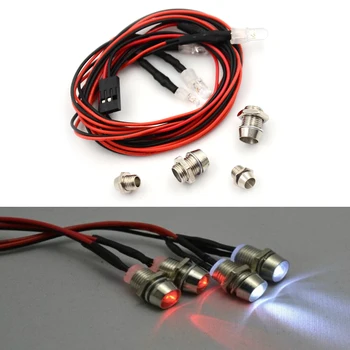

4Pcs RC Car 4pcs RC Model Drift Car LED Night Light 5mm & 3mm Headlamps RC Car Part Accessories