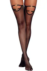Мода взрослые сексуальные чулки женские ботфорты ногу носить облегающие золото уплотнительное кольцо бретельками Черный Sheer сетки чулки
