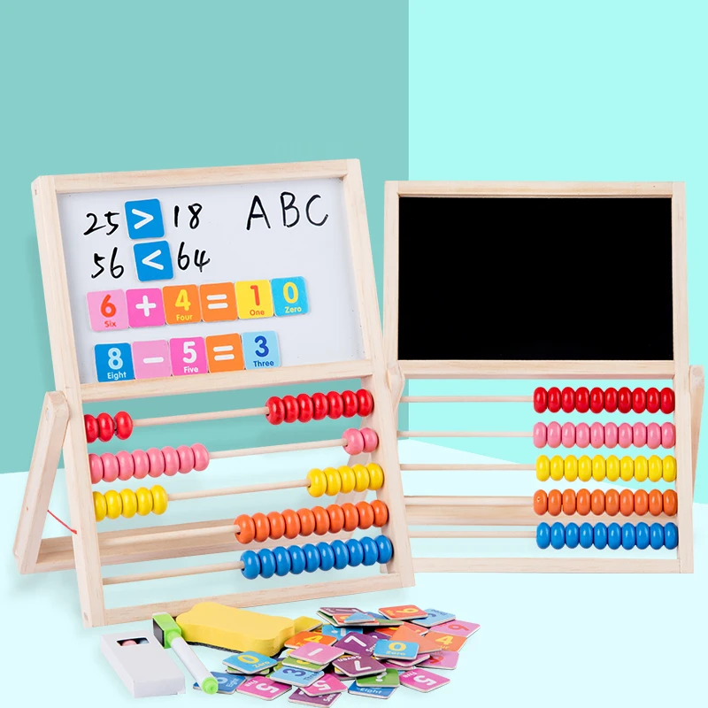 Математика Abacus обучающая рамка деревянная Монтессори игрушки счетные познавательные доски Математика Ранние развивающие игрушки для детей подарок