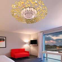 Творческое зеркало Xiangyun акриловая 3D наклейка для дома в отеле, гостиной, спальни, ресторана, потолочное украшение люстры на крышу