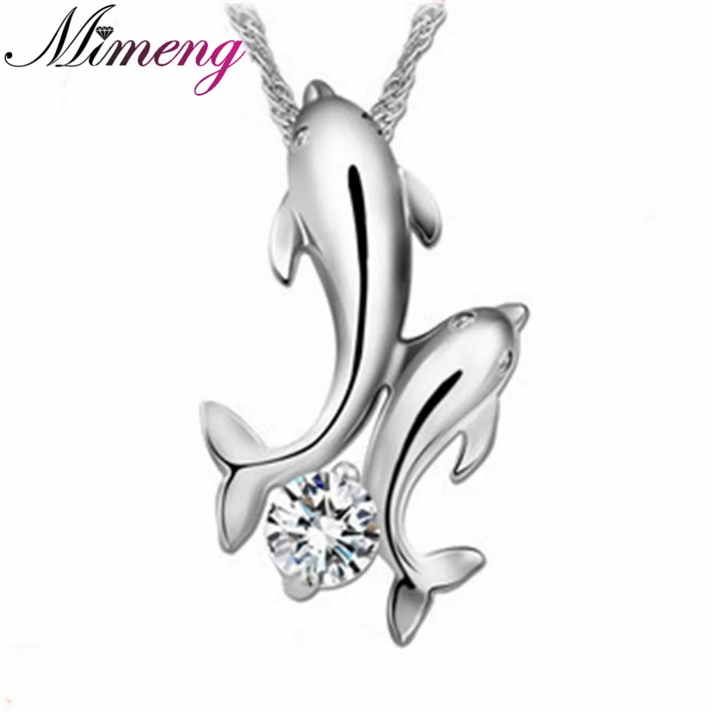 100 925 Sterling Silver Dolphins Necklaces & Pendants Fine Jewelry