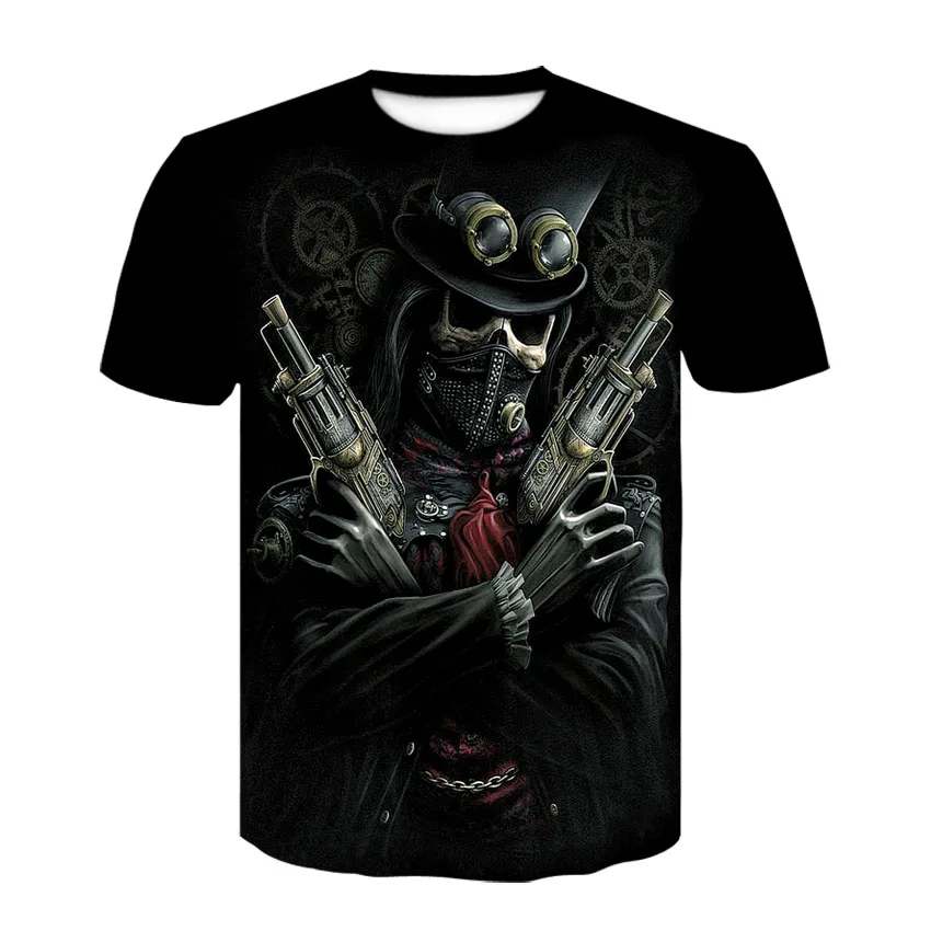 

2019 new design T-shirt heavy metal 3D printed T-shirt for men and women, casual harajuku style T-shirt street top