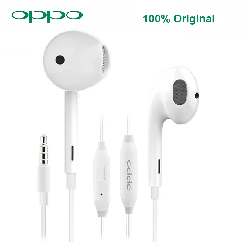 Оригинальные наушники OPPO R11 с проводным контроллером 3 5 мм для Xiaomi Huawei R15 Find X F7 F9