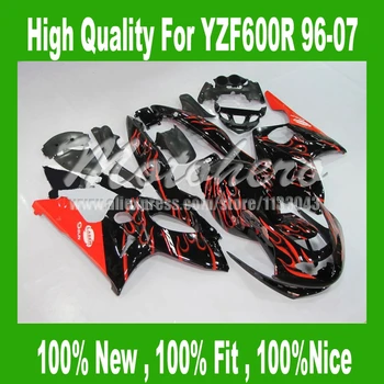 

Fairing parts for YAMAHA Thundercat YZF600R 96 97 98 99 00 01 02 03 04 05 06 07 #25FF YZF 600R 96-07 red Black fairing kit+TANK