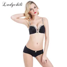 Ladychili Для женщин Intimates бесшовные Одна деталь бюстгальтер и краткий набор сексуальный красный бюстгальтер без косточек бюстгальтер Push Up нижнее белье костюм N287